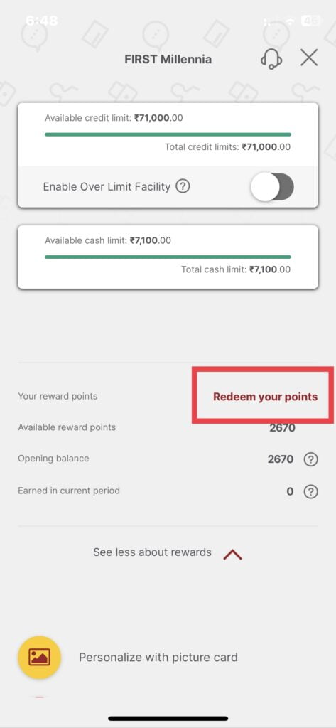 IDFC Rewards Redeem