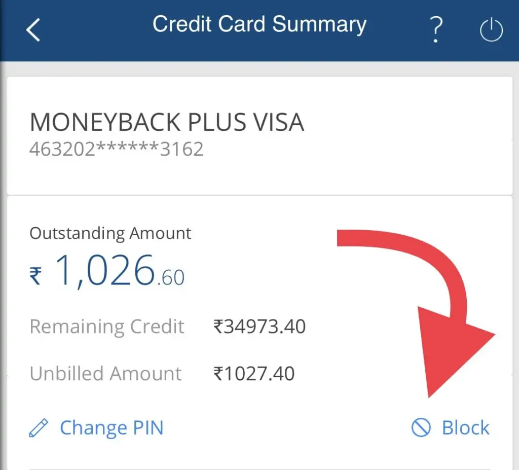 Block HDFC Bank Credit Card