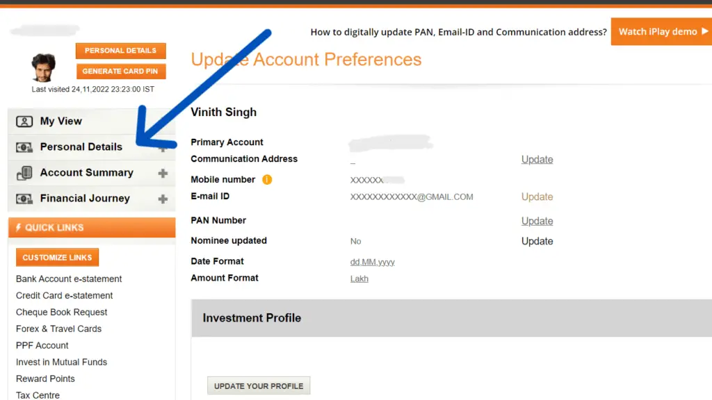 ICICI Bank UserID