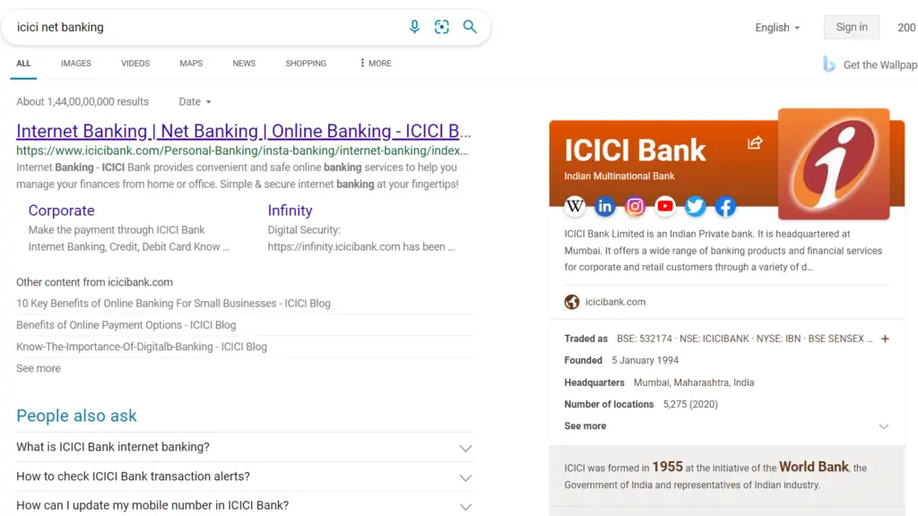ICICI Bank UserID