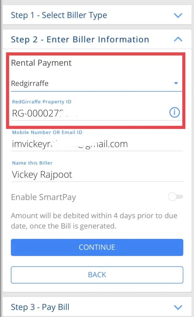 rent pay using hdfc bank 
