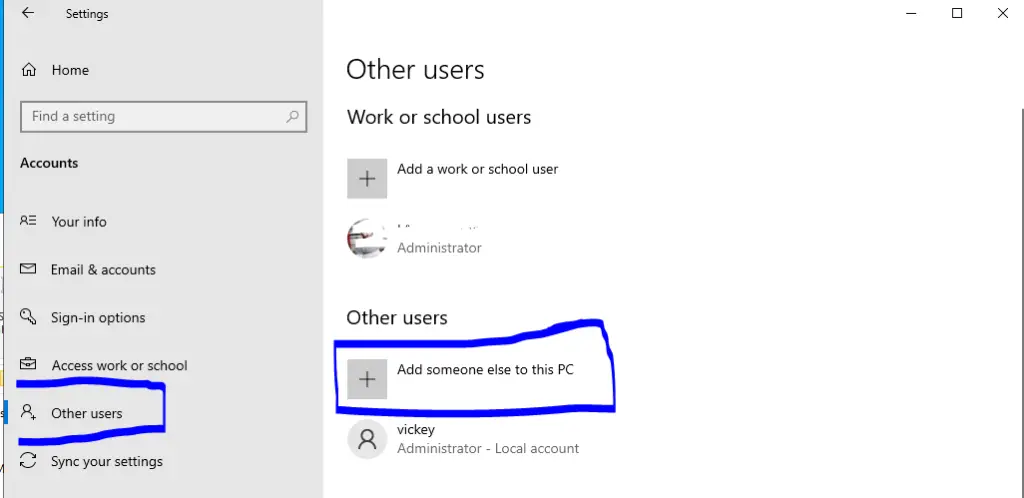Windows 10?
Create Local User Account