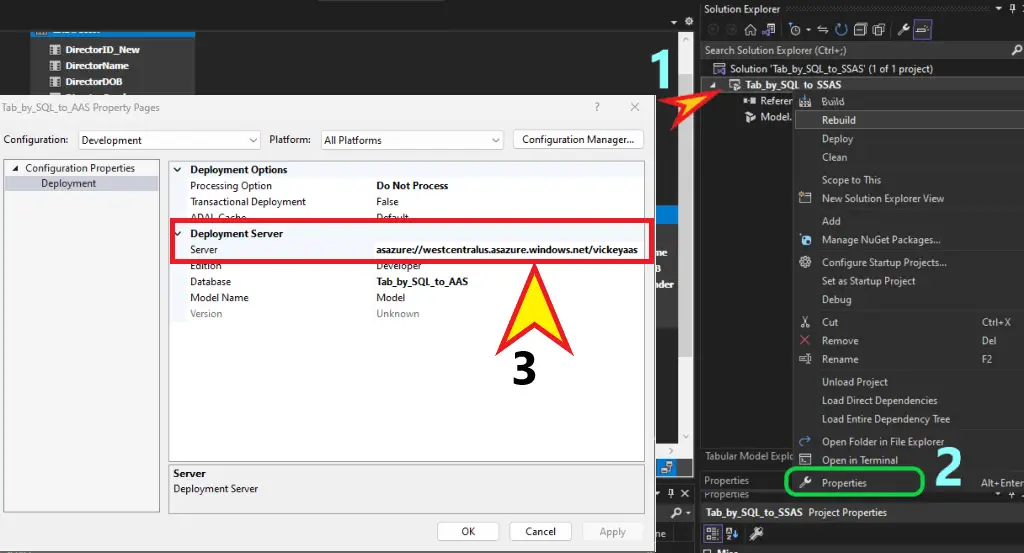 On-prem SQL DB Tabular model
