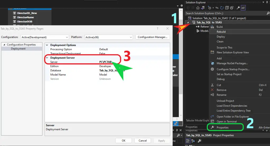 Creating Tabular Project