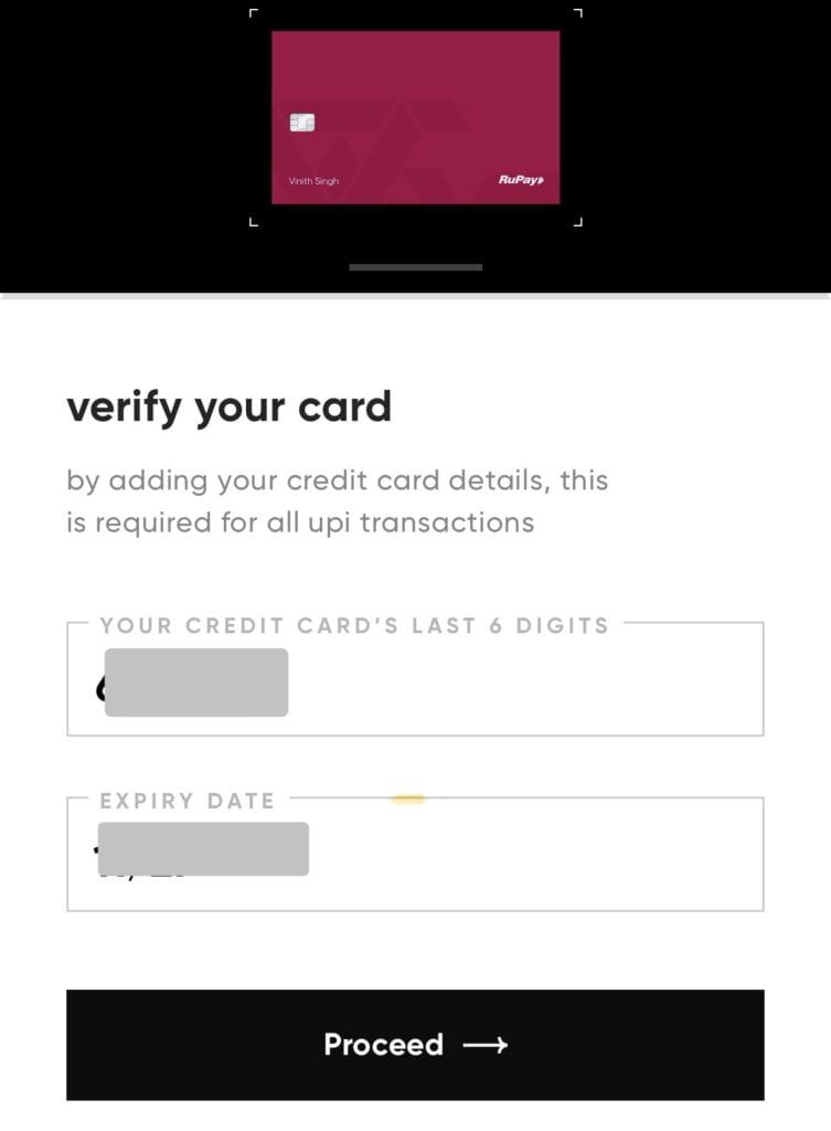 Credit Card UPI Payments