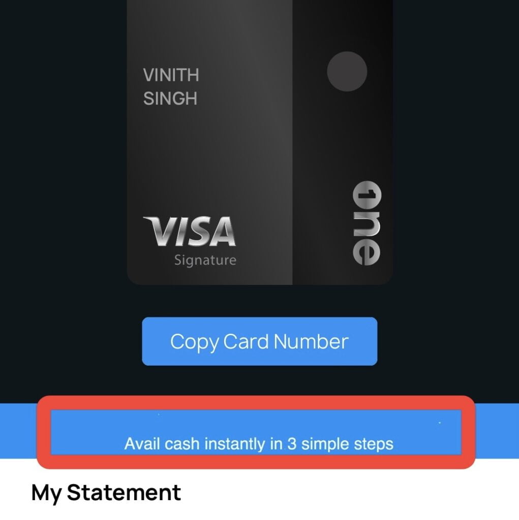 One Credit Card Money Transfer