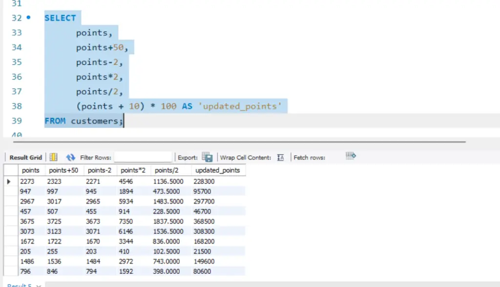 SQL SELECT Clause