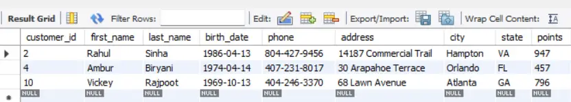 SQL AND OR & NOT Operators