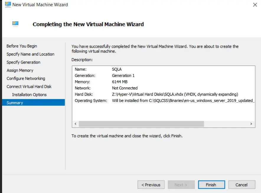 Install VM Or Configure VM In Hyper-V