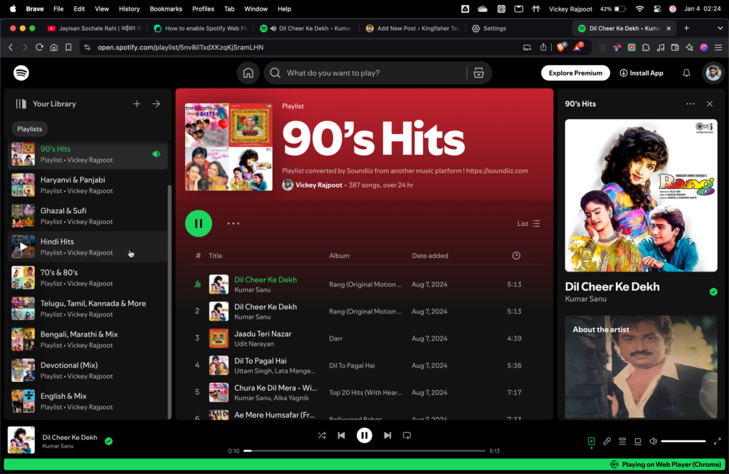 Play Spotify In Brave Browser