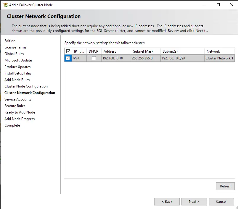 Add SQL Server To SQL Server Failover Cluster