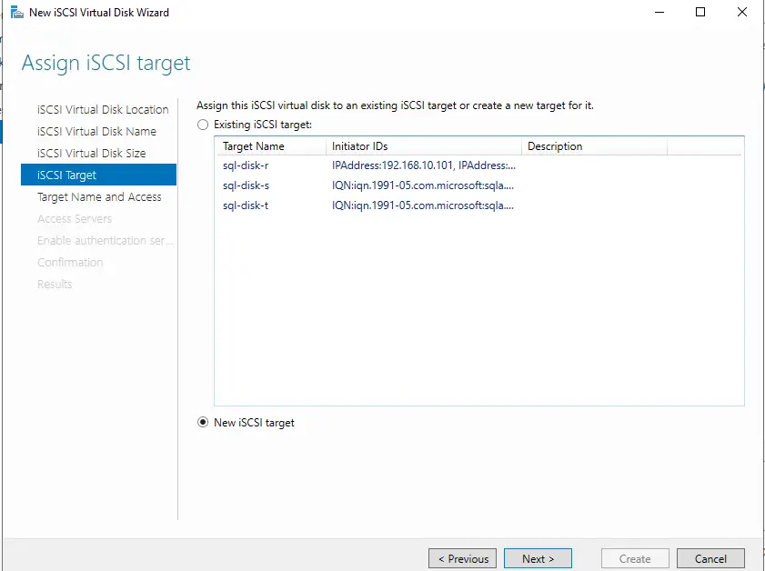 iSCSI Disk Target