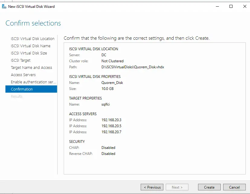 iSCSI Disk Target