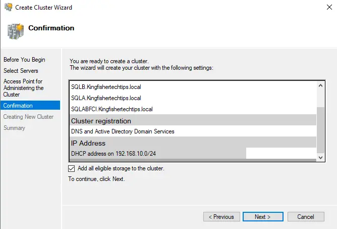 Windows Failover Cluster