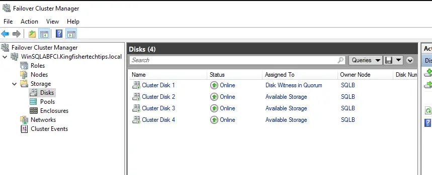 Windows Failover Cluster