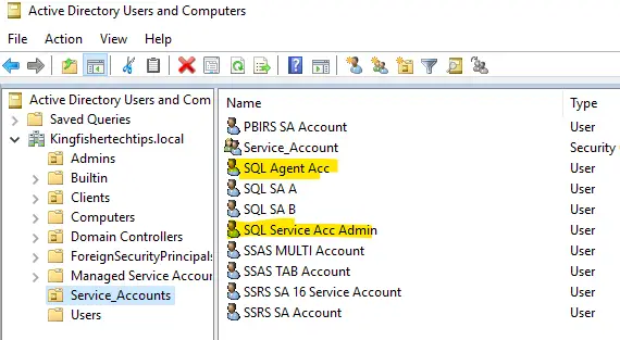 SQL Server Service Account