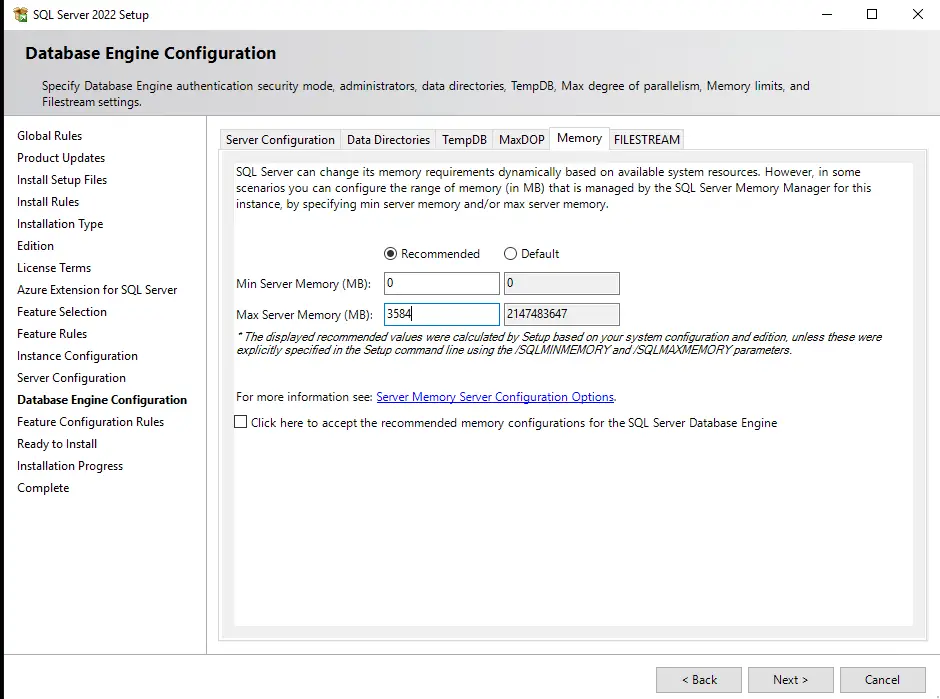 Install SQL Server on Windows