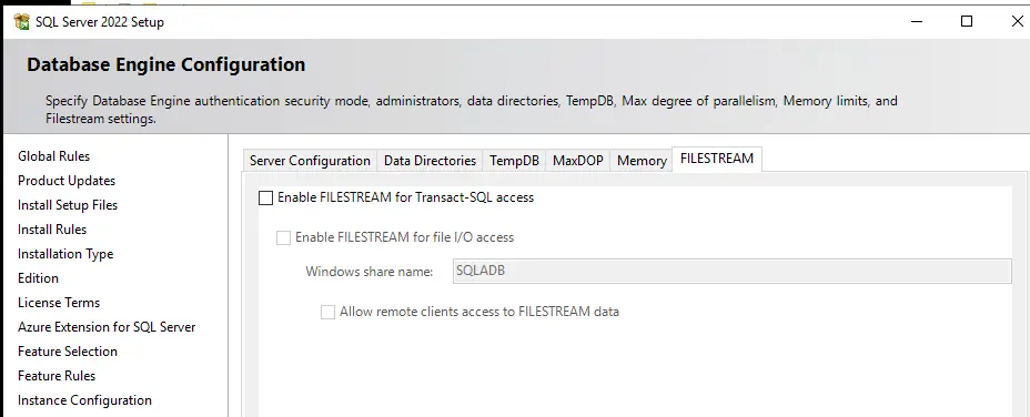 Install SQL Server on Windows