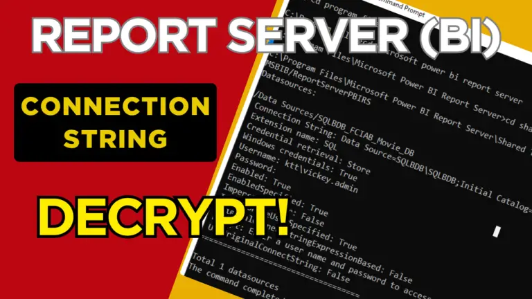 Report Server Database Connection String Decrypt